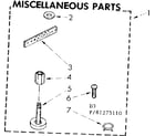 Kenmore 11081275410 miscellaneous parts diagram