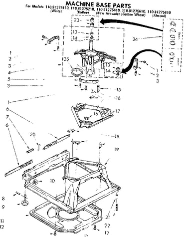 Machine base parts