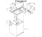 Kenmore 11081310100 top and cabinet parts diagram