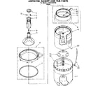 Kenmore 11081310100 agitator basket and tub parts diagram