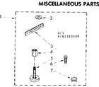Kenmore 11081310100 miscellaneous parts diagram