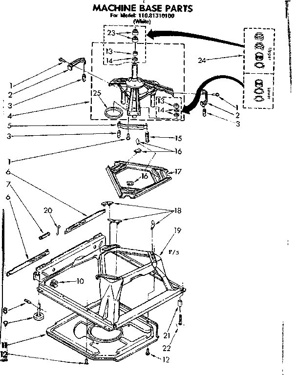 Machine base parts
