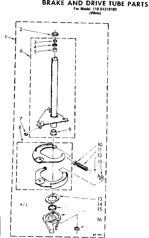 Brake and drive tube parts