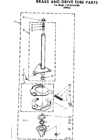 Brake and drive tube parts