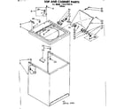 Kenmore 11081310110 top and cabinet parts diagram
