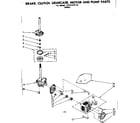 Kenmore 11081310110 brake, clutch, gearcase motor and pump parts diagram
