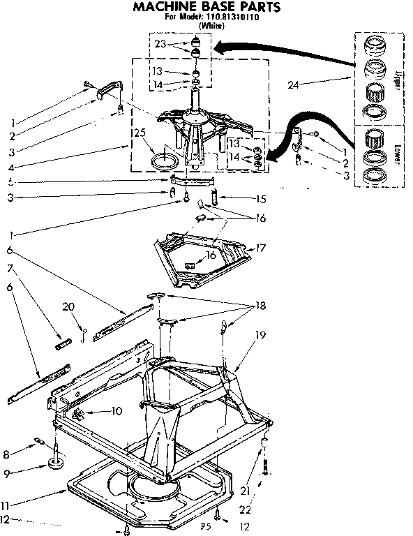 Machine base parts
