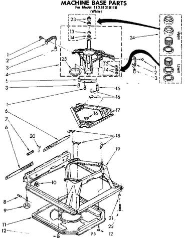 Machine base parts