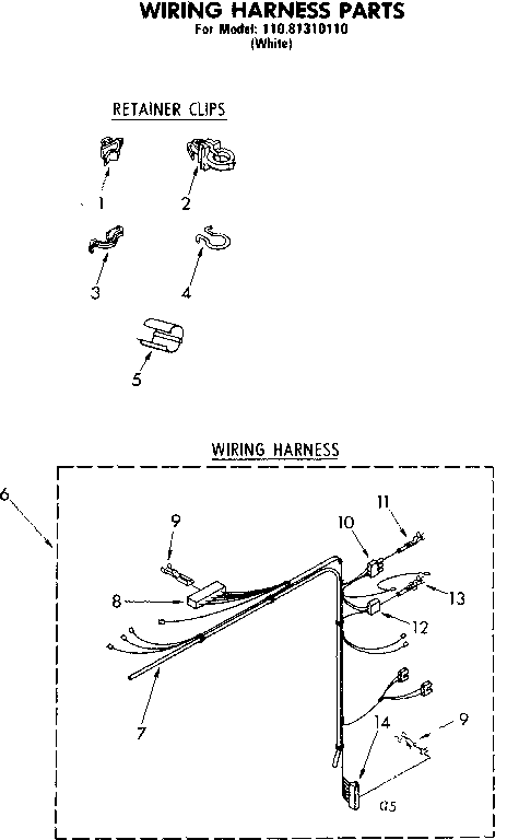 Wiring harness parts
