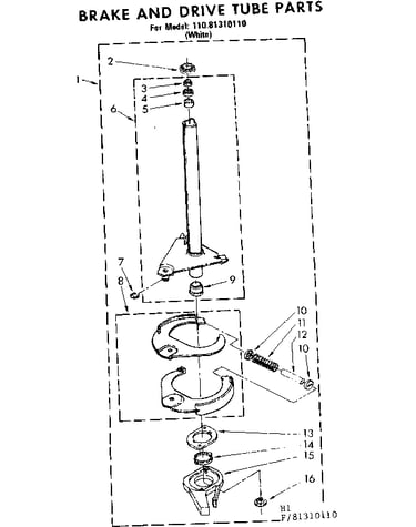 Brake and drive tube parts