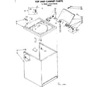 Kenmore 11081310120 top and cabinet parts diagram