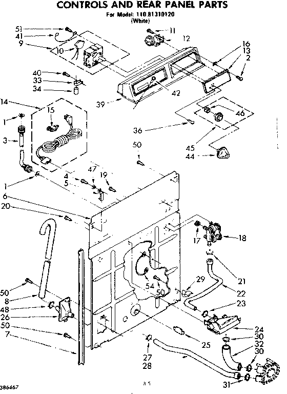 Controls and rear panel parts