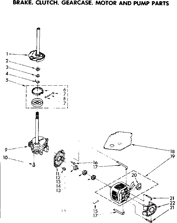 Brakeclutch gearcase motor & pump parts