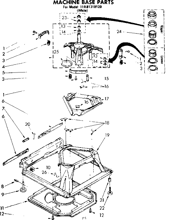 Machine base parts