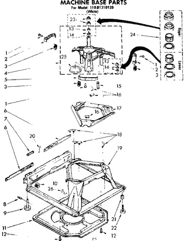 Machine base parts