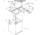 Kenmore 11081320100 top and cabinet parts diagram