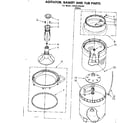 Kenmore 11081320100 agitator basket and tub parts diagram