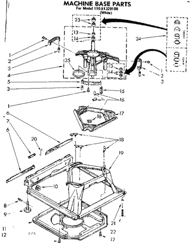 Machine base parts