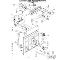 Kenmore 11081320110 controls and rear panel parts diagram