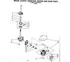 Kenmore 11081320110 brake clutch gearcase motor & pump parts diagram