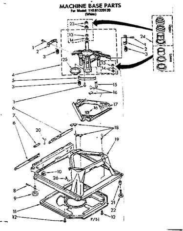 Machine base parts