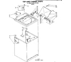 Kenmore 11081321100 top and cabinet parts diagram