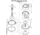 Kenmore 11081321100 agitator basket and tub parts diagram