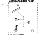 Kenmore 11081321100 miscellaneous parts diagram