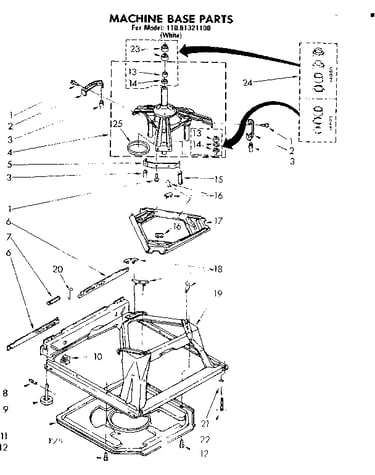 Machine base parts