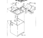 Kenmore 11081321110 top and cabinet parts diagram