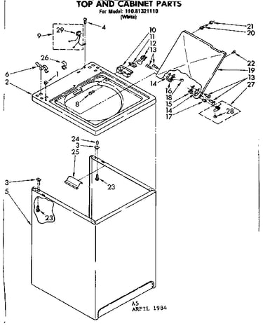 Top and cabinet parts