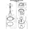 Kenmore 11081321110 agitator basket and tube parts diagram