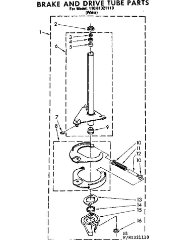 Brake and drive tube parts