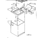Kenmore 11081321120 top and cabinet parts diagram
