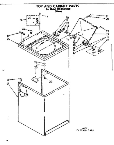 Top and cabinet parts