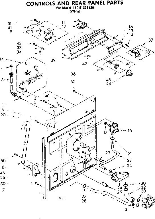 Controls and rear panel parts