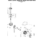Kenmore 11081321120 brake clutch gearcase motor & pump parts diagram