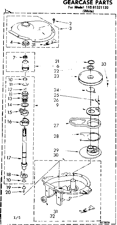 Gearcase parts