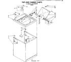 Kenmore 11081350100 top and cabinet parts diagram
