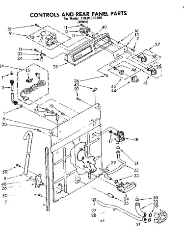 Controls and rear panel parts