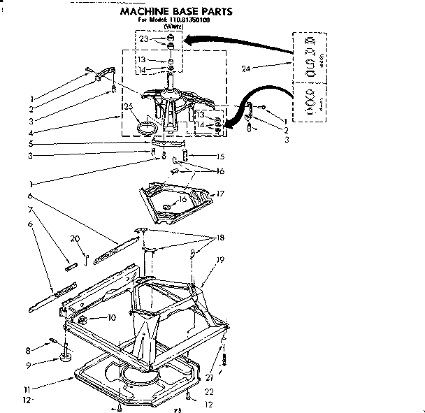 Machine base parts
