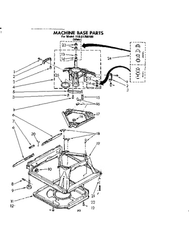 Machine base parts