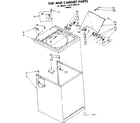 Kenmore 11081350110 top and cabinet parts diagram