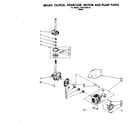 Kenmore 11081350110 brake clutch gearcase motor & pump parts diagram