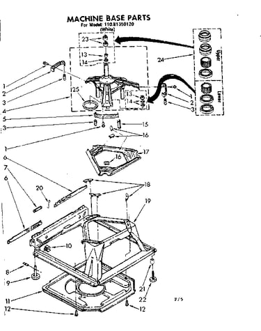Machine base parts