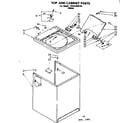 Kenmore 11081350130 top and cabinet parts diagram