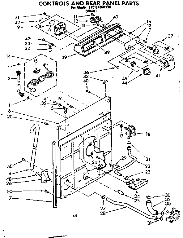 CONTROLS AND REAR PANEL PARTS