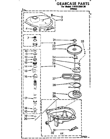 Gearcase parts