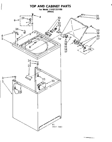 Top and cabinet