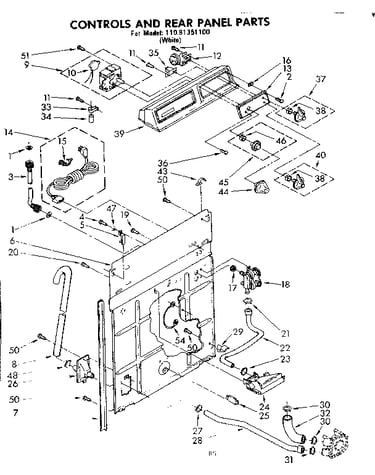 Controls and rear panel parts